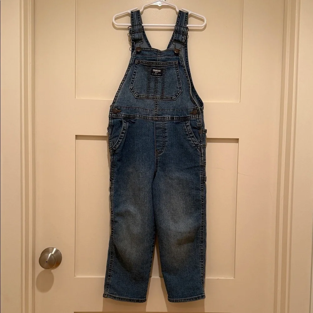 🧵 OshKosh B’gosh 5T Denim Overalls | Classic Vestbak Toddler Jean Dungarees